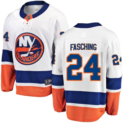 Youth Hudson Fasching New York Islanders Fanatics Branded Away Jersey - Breakaway White