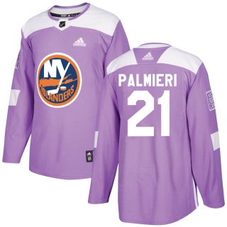 Youth Kyle Palmieri New York Islanders Adidas Fights Cancer Practice Jersey - Authentic Purple