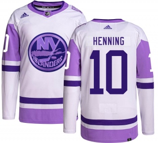 Youth Lorne Henning New York Islanders Adidas Hockey Fights Cancer Jersey - Authentic