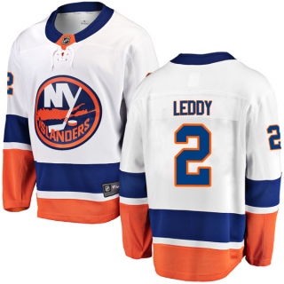 Youth Nick Leddy New York Islanders Fanatics Branded Away Jersey - Breakaway White