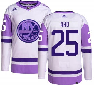 Youth Sebastian Aho New York Islanders Adidas Hockey Fights Cancer Jersey - Authentic