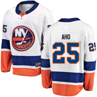 Youth Sebastian Aho New York Islanders Fanatics Branded Away Jersey - Breakaway White