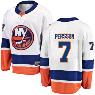 Youth Stefan Persson New York Islanders Fanatics Branded Away Jersey - Breakaway White