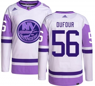Youth William Dufour New York Islanders Adidas Hockey Fights Cancer Jersey - Authentic