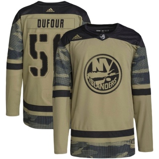 Youth William Dufour New York Islanders Adidas Military Appreciation Practice Jersey - Authentic Camo