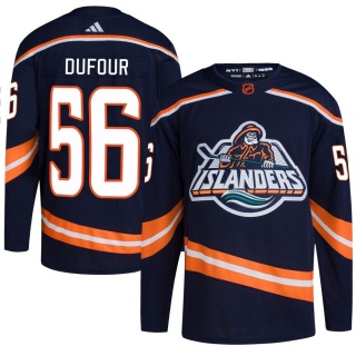 Youth William Dufour New York Islanders Adidas Reverse Retro 2.0 Jersey - Authentic Navy