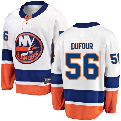 Youth William Dufour New York Islanders Fanatics Branded Away Jersey - Breakaway White